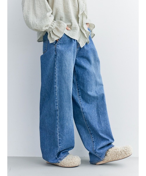 セール】タックデザインカーブデニム（デニムパンツ）｜Ungrid（アン