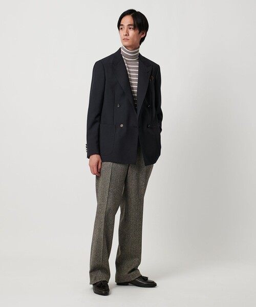 ウール モヘヤ 4ボタン ダブルブレストブレザー S‐MODEL（テーラード