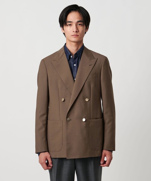 ウール モヘヤ 4ボタン ダブルブレストブレザー S‐MODEL（テーラード