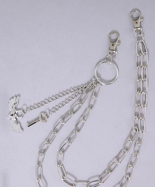 Ellno Loset(エルノロゼット)の「【新デザイン追加】ボディーキーチェーン(チャーム・メンズ・シルバー/ブラック・FREE)」の5枚目の写真