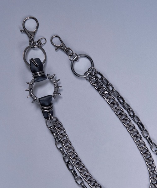 Ellno Loset(エルノロゼット)の「【新デザイン追加】ボディーキーチェーン(チャーム・メンズ・シルバー/ブラック・FREE)」の7枚目の写真