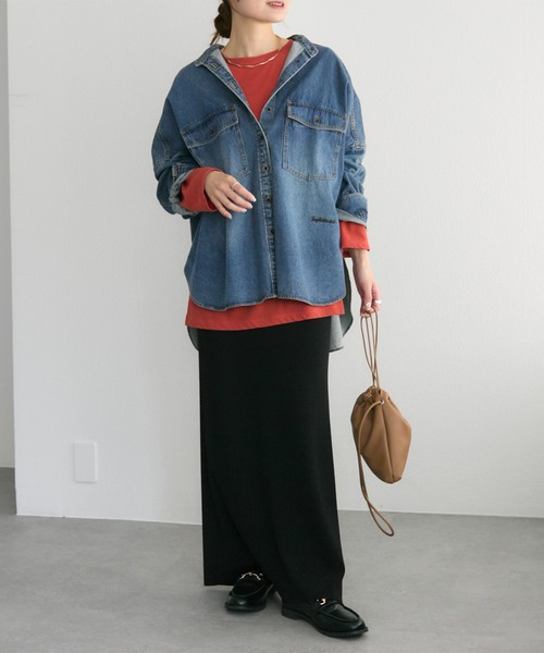 PUAL CE CIN（ピュアルセシン）の「コットンシアーカットソー（Tシャツ/カットソー・レディース・オフホワイト/ブラック/ベージュ系/オレンジ系・FREE）」の20枚目の写真