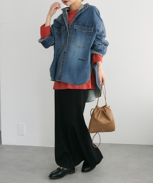 PUAL CE CIN（ピュアルセシン）の「コットンシアーカットソー（Tシャツ/カットソー・レディース・オフホワイト/ブラック/ベージュ系/オレンジ系・FREE）」の19枚目の写真