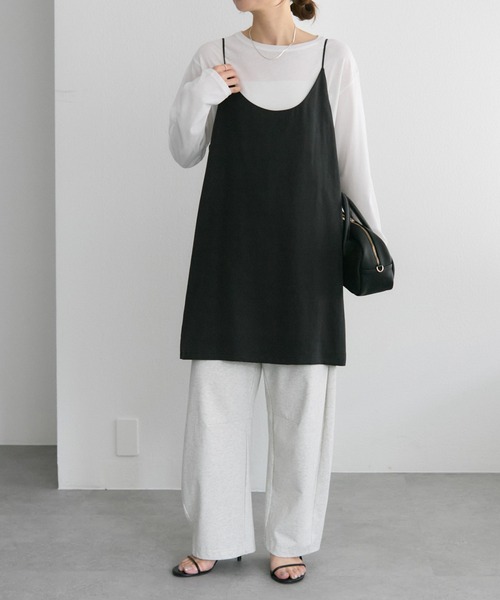 PUAL CE CIN（ピュアルセシン）の「コットンシアーカットソー（Tシャツ/カットソー・レディース・オフホワイト/ブラック/ベージュ系/オレンジ系・FREE）」の9枚目の写真