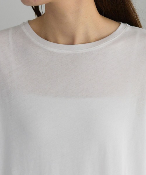 PUAL CE CIN（ピュアルセシン）の「コットンシアーカットソー（Tシャツ/カットソー・レディース・オフホワイト/ブラック/ベージュ系/オレンジ系・FREE）」の15枚目の写真