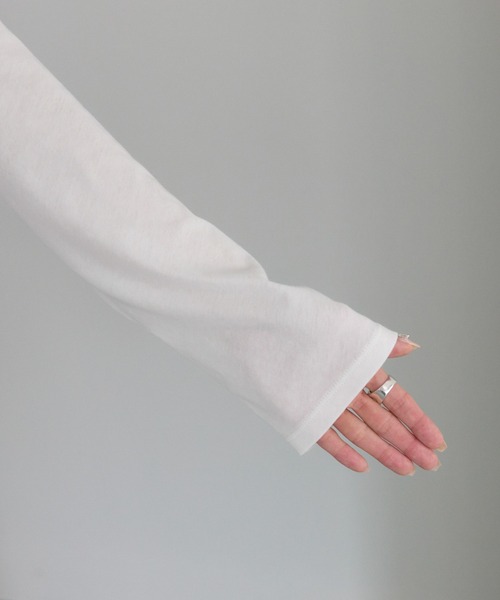 PUAL CE CIN（ピュアルセシン）の「コットンシアーカットソー（Tシャツ/カットソー・レディース・オフホワイト/ブラック/ベージュ系/オレンジ系・FREE）」の14枚目の写真