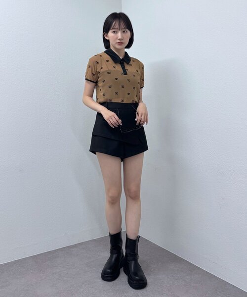 mline（エムライン）の「[mline]レイヤードミニスカ（その他パンツ・レディース・ブラック/ブラウン/グレー・1/2）」の9枚目の写真