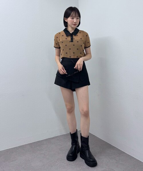 mline（エムライン）の「[mline]レイヤードミニスカ（その他パンツ・レディース・ブラック/ブラウン/グレー・1/2）」の10枚目の写真