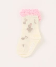 シルエットmimiちゃん＆音符 ソックス