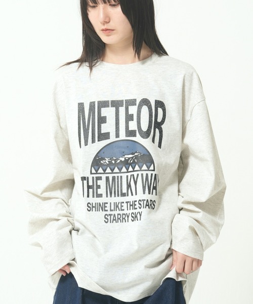 CORISCO（コリスコ）の「METEORカレッジロンTEE(M1)（Tシャツ/カットソー・メンズ・ブラック/チャコールグレー/ホワイト/オートミール・MEDIUM/LARGE/X-LARGE）」の4枚目の写真