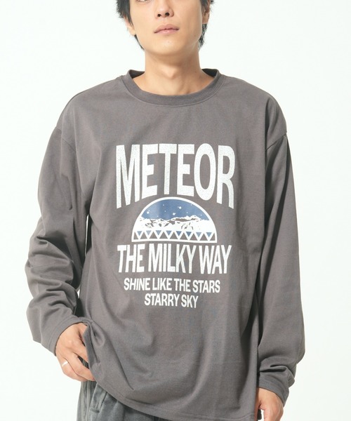 CORISCO（コリスコ）の「METEORカレッジロンTEE(M1)（Tシャツ/カットソー・メンズ・ブラック/チャコールグレー/ホワイト/オートミール・MEDIUM/LARGE/X-LARGE）」の3枚目の写真