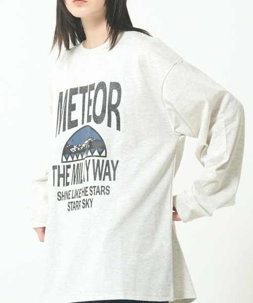 CORISCO（コリスコ）の「METEORカレッジロンTEE(M1)（Tシャツ/カットソー・メンズ・ブラック/チャコールグレー/ホワイト/オートミール・MEDIUM/LARGE/X-LARGE）」の11枚目の写真