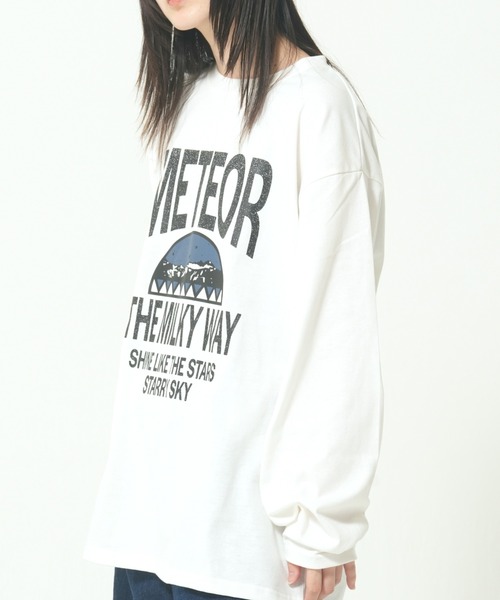 CORISCO（コリスコ）の「METEORカレッジロンTEE(M1)（Tシャツ/カットソー・メンズ・ブラック/チャコールグレー/ホワイト/オートミール・MEDIUM/LARGE/X-LARGE）」の9枚目の写真