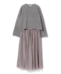 BEAMS HEART | スウェットニット × スカート（セットアイテム）(ワンピース)
