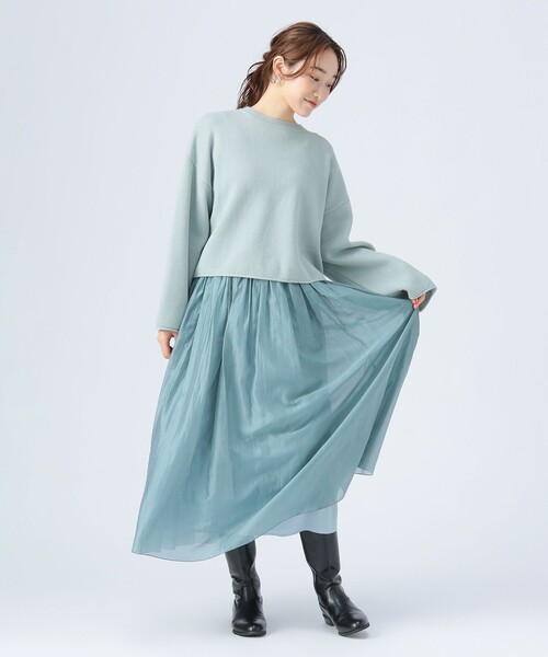 スウェットニット × スカート（セットアイテム）