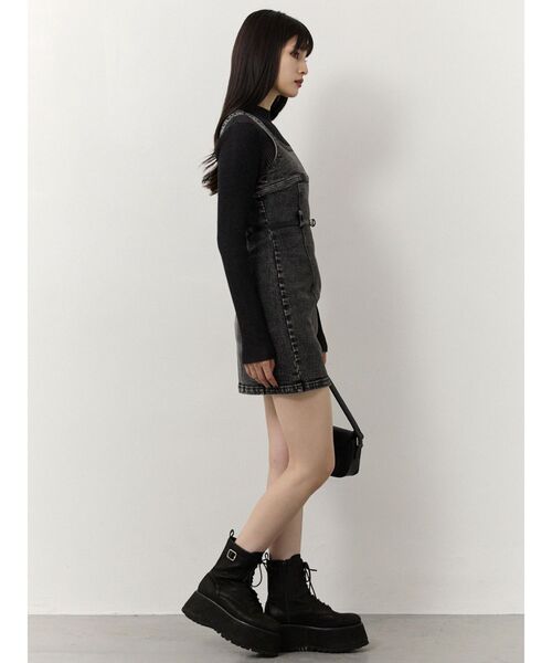 MURUA(ムルーア)の「デニムタンクワンピース(ワンピース・レディース・ブラック・1/2)」の5枚目の写真