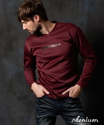 HIDEAWAYS NICOLE（ハイダウェイニコル）の「【WEB限定】メタルジェルプリントVネックプルオーバー（Tシャツ/カットソー）」