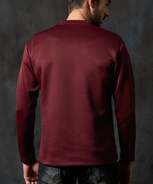 HIDEAWAYS NICOLE(ハイダウェイニコル)の「【WEB限定】メタルジェルプリントVネックプルオーバー(Tシャツ/カットソー・メンズ・ブラック/オフホワイト/チャコールグレー/ボルドー・MEDIUM/LARGE/X-LARGE)」の15枚目の写真