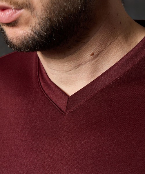 HIDEAWAYS NICOLE(ハイダウェイニコル)の「【WEB限定】メタルジェルプリントVネックプルオーバー(Tシャツ/カットソー・メンズ・ブラック/オフホワイト/チャコールグレー/ボルドー・MEDIUM/LARGE/X-LARGE)」の16枚目の写真