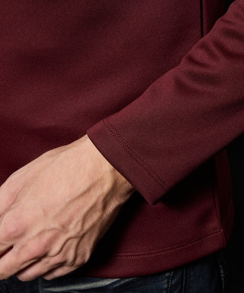 HIDEAWAYS NICOLE(ハイダウェイニコル)の「【WEB限定】メタルジェルプリントVネックプルオーバー(Tシャツ/カットソー・メンズ・ブラック/オフホワイト/チャコールグレー/ボルドー・MEDIUM/LARGE/X-LARGE)」の17枚目の写真