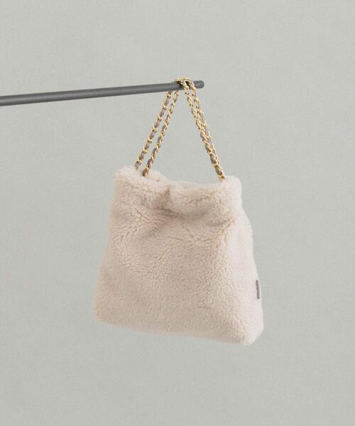 URBAN RESEARCH ROSSO WOMEN（アーバンリサーチ　ロッソ）の「VIOLA d’ORO　エコファーショルダーS（ショルダーバッグ・レディース・ブラウン/ダークグレー/オフホワイト/ブルー・-）」の2枚目の写真