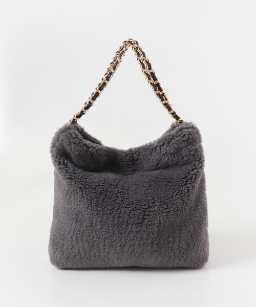 URBAN RESEARCH ROSSO WOMEN（アーバンリサーチ　ロッソ）の「VIOLA d’ORO　エコファーショルダーS（ショルダーバッグ・レディース・ブラウン/ダークグレー/オフホワイト/ブルー・-）」の20枚目の写真