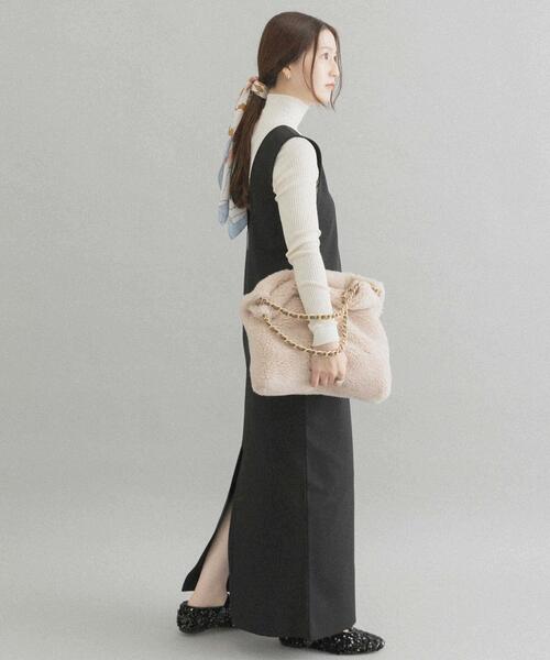 URBAN RESEARCH ROSSO WOMEN（アーバンリサーチ　ロッソ）の「VIOLA d’ORO　エコファーショルダーS（ショルダーバッグ・レディース・ブラウン/ダークグレー/オフホワイト/ブルー・-）」の11枚目の写真