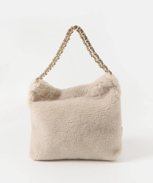 URBAN RESEARCH ROSSO WOMEN（アーバンリサーチ　ロッソ）の「VIOLA d’ORO　エコファーショルダーS（ショルダーバッグ・レディース・ブラウン/ダークグレー/オフホワイト/ブルー・-）」の8枚目の写真