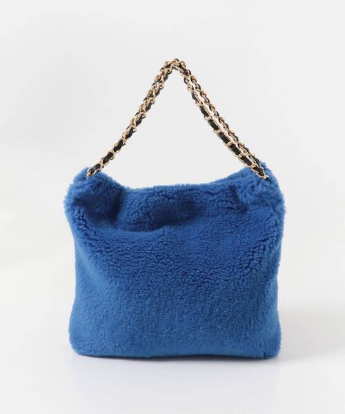 URBAN RESEARCH ROSSO WOMEN（アーバンリサーチ　ロッソ）の「VIOLA d’ORO　エコファーショルダーS（ショルダーバッグ・レディース・ブラウン/ダークグレー/オフホワイト/ブルー・-）」の6枚目の写真