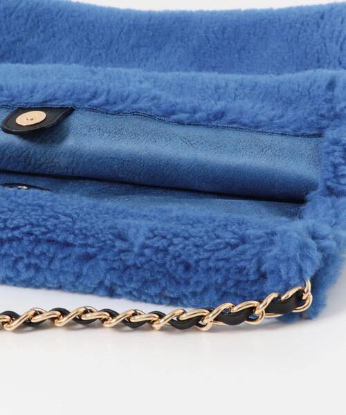 URBAN RESEARCH ROSSO WOMEN（アーバンリサーチ　ロッソ）の「VIOLA d’ORO　エコファーショルダーS（ショルダーバッグ・レディース・ブラウン/ダークグレー/オフホワイト/ブルー・-）」の5枚目の写真