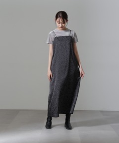 【新品】 LEJAパールネックパフスリーブボレロ格子レースワンピースドレス セール】【LEJA】パールネックパフスリーブボレロ格子レース