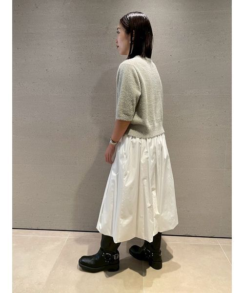 Mila Owen(ミラオーウェン)の「ウエストドロスト2サイズバルーンスカート(スカート・レディース・オリーブ/ブラック/ホワイト・0/1)」の21枚目の写真