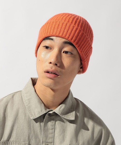 niko and...(ニコアンド)の「【NATOKii(ネイトゥーキー)】切り替えアゼニットキャップ(ニットキャップ/ビーニー・メンズ・ネイビー/グリーン/オレンジ・FREE)」の4枚目の写真