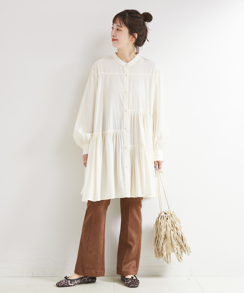 B.C STOCK（ベーセーストック）の「手洗い可 / ティアードミニワンピース（ワンピース・レディース・ホワイト/ブラック/ブラウン・FREE）」の13枚目の写真