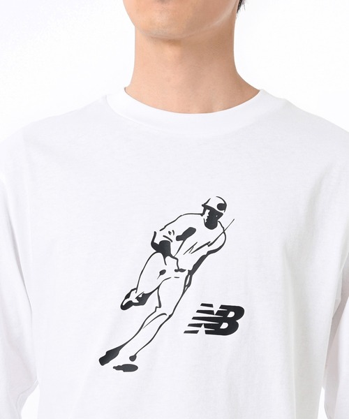 NEW BALANCE(ニューバランス)の「大谷翔平 グラフィックロングスリーブTシャツ Always on Logo(Tシャツ/カットソー・メンズ・ホワイト/ライトグレー/ブラック/ブルー・MEDIUM/X-LARGE/XX-LARGE/SMALL/LARGE)」の7枚目の写真
