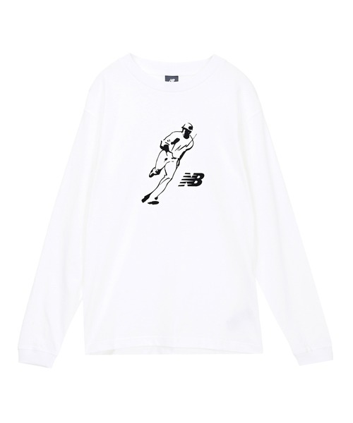 NEW BALANCE(ニューバランス)の「大谷翔平 グラフィックロングスリーブTシャツ Always on Logo(Tシャツ/カットソー・メンズ・ホワイト/ライトグレー/ブラック/ブルー・MEDIUM/X-LARGE/XX-LARGE/SMALL/LARGE)」の8枚目の写真