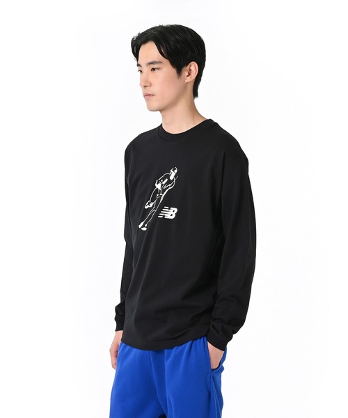 NEW BALANCE(ニューバランス)の「大谷翔平 グラフィックロングスリーブTシャツ Always on Logo(Tシャツ/カットソー・メンズ・ホワイト/ライトグレー/ブラック/ブルー・MEDIUM/X-LARGE/XX-LARGE/SMALL/LARGE)」の10枚目の写真