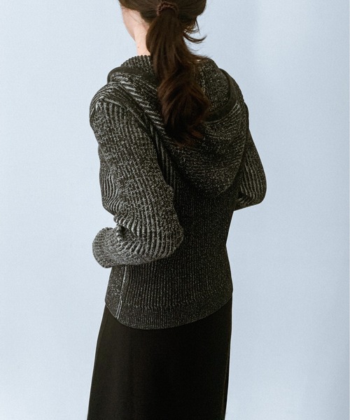on:nue（オンニュ）の「【on:nue】[着用動画あり！] ダブルジップリブニットカーディガン（カーディガン/ボレロ・レディース・ブラウン/パープル/グレー/ブラック・FREE）」の19枚目の写真