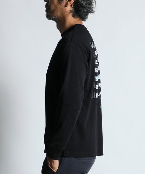 The DUFFER of ST.GEORGE(ザダファーオブセントジョージ)の「〔BLACK LABEL〕QUICK DRY MULTI LOGO L/S TEE:速乾 マルチロゴ ロングスリーブTシャツ ロンT(Tシャツ/カットソー・メンズ・ホワイト/ブラック・SMALL/X-LARGE/LARGE/MEDIUM)」の9枚目の写真