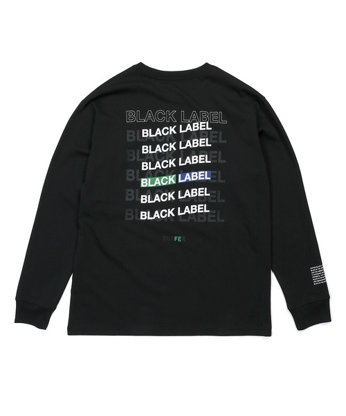 The DUFFER of ST.GEORGE(ザダファーオブセントジョージ)の「〔BLACK LABEL〕QUICK DRY MULTI LOGO L/S TEE:速乾 マルチロゴ ロングスリーブTシャツ ロンT(Tシャツ/カットソー・メンズ・ホワイト/ブラック・SMALL/X-LARGE/LARGE/MEDIUM)」の14枚目の写真