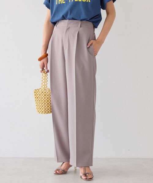 AMERICAN HOLIC（アメリカンホリック）の「美・美・美ワイドパンツ（その他パンツ・レディース・ストライプ/グレイッシュベージュ/ホワイト系その他2/ネイビー/ブラック・XL/S/M/L）」の6枚目の写真