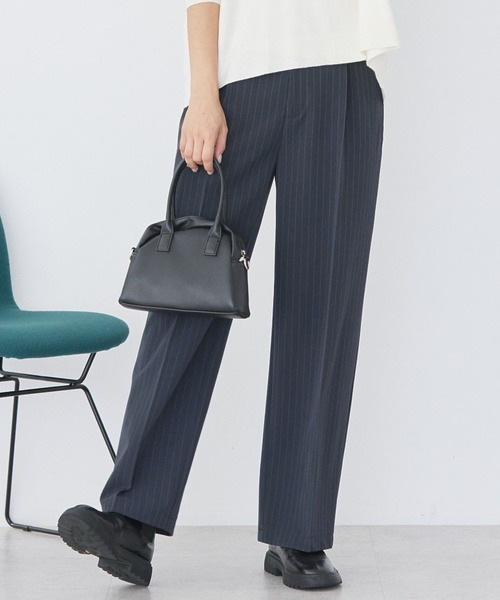 AMERICAN HOLIC（アメリカンホリック）の「美・美・美ワイドパンツ（その他パンツ・レディース・ストライプ/グレイッシュベージュ/ホワイト系その他2/ネイビー/ブラック・XL/S/M/L）」の21枚目の写真