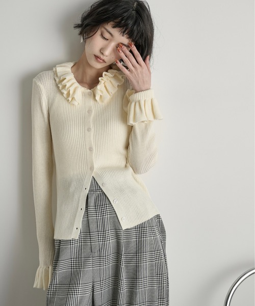 ルネ♡フリルカーディガン SAORIさんコラボ ］フリルカーディガン [C6684] - レディース