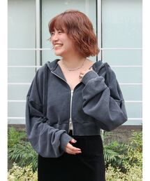 Ungrid | ダブルジップヴィンテージショートパーカー(パーカー)