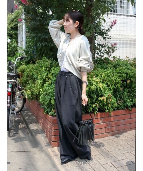 Ungrid（アングリッド）の「ダブルジップヴィンテージショートパーカー（パーカー・レディース・ブラウン/チャコールグレー/アイボリー・FREE）」の10枚目の写真