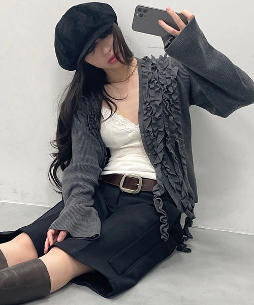 IVY FRILL CARDI / フリルカーディガン（カーディガン/ボレロ）｜igi