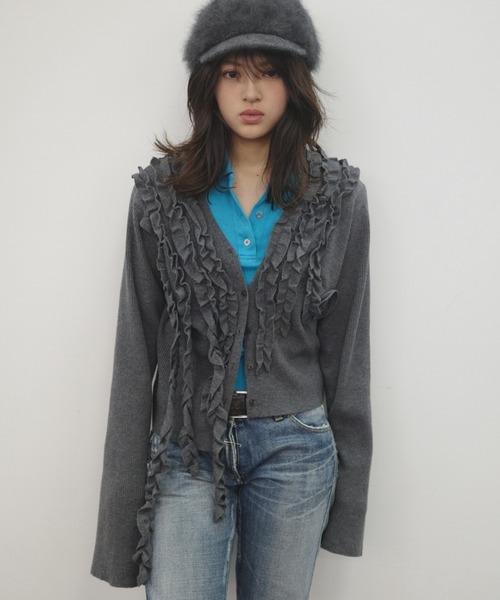 IVY FRILL CARDI / フリルカーディガン（カーディガン/ボレロ）｜igi