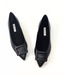 HIPS（ヒップス）の「【本革】スクエアバックルフラットパンプス（パンプス）」