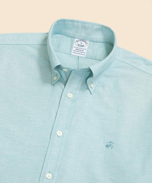 BROOKS BROTHERS(ブルックスブラザーズ)の「ストレッチオックスフォード GFロゴ シーズナルカラー カジュアルシャツ Regular Fit(シャツ/ブラウス・メンズ・グリーン/レッド・MEDIUM/X-LARGE/LARGE/SMALL/X-SMALL)」の3枚目の写真