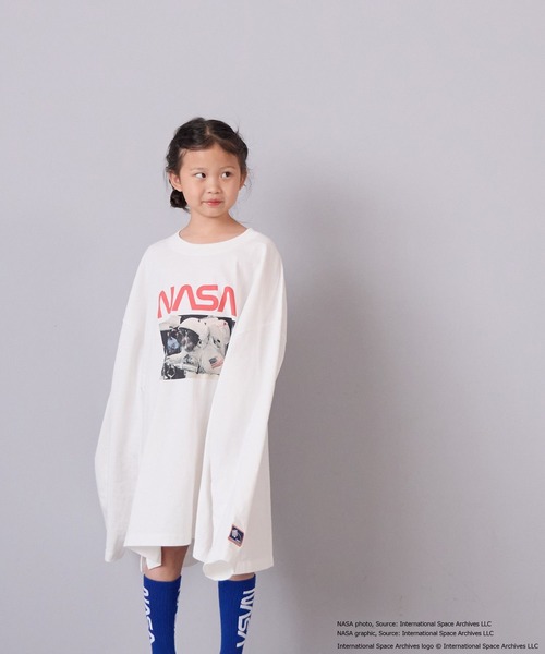 LOWRYS FARM（ローリーズファーム）の「【160-170サイズ】ＮＡＳＡプリントロンＴＬＳ　593054（Tシャツ/カットソー・キッズ・ブラック/オフホワイト/グレー・FREE）」の6枚目の写真